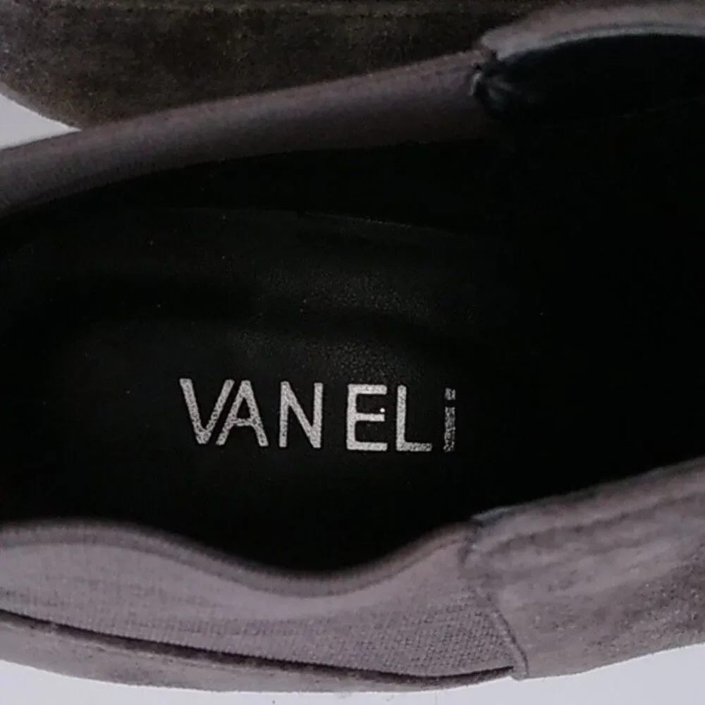 VANELI Suede Ankle Bootie 7.5 7.5M Grey Slip On
